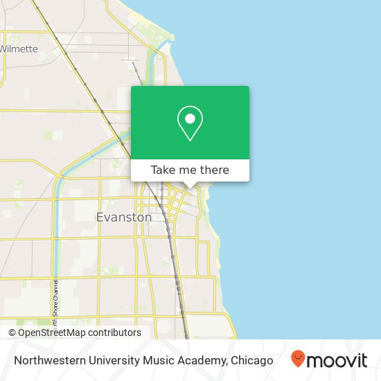 Mapa de Northwestern University Music Academy