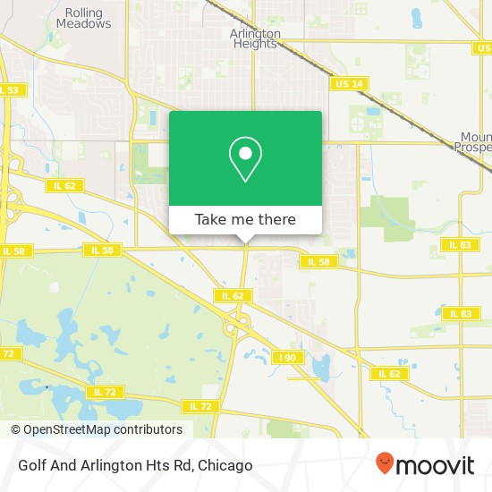 Golf And Arlington Hts Rd map