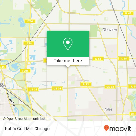 Mapa de Kohl's Golf Mill