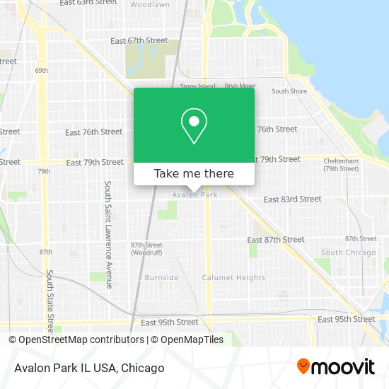 Avalon Park IL USA map