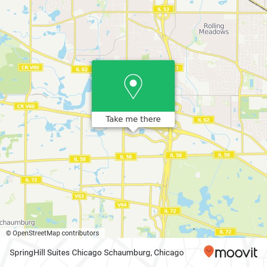 Mapa de SpringHill Suites Chicago Schaumburg