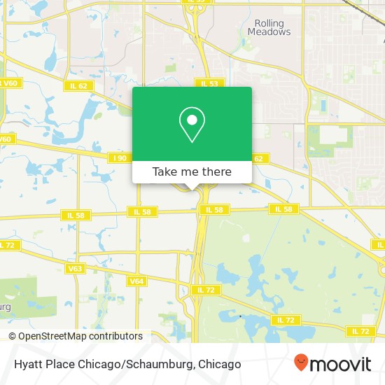 Mapa de Hyatt Place Chicago/Schaumburg