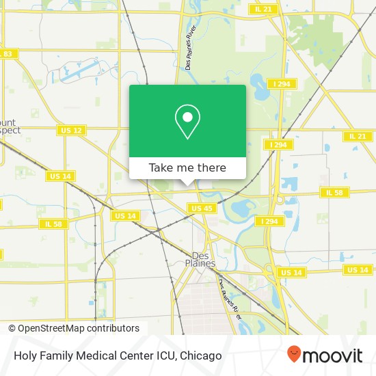 Mapa de Holy Family Medical Center ICU