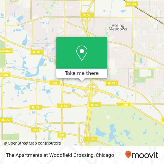 Mapa de The Apartments at Woodfield Crossing