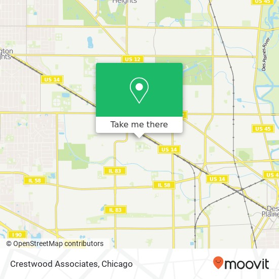 Crestwood Associates map