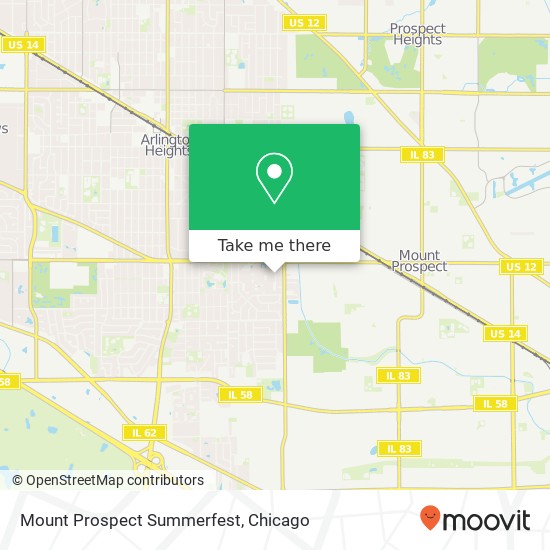 Mapa de Mount Prospect Summerfest