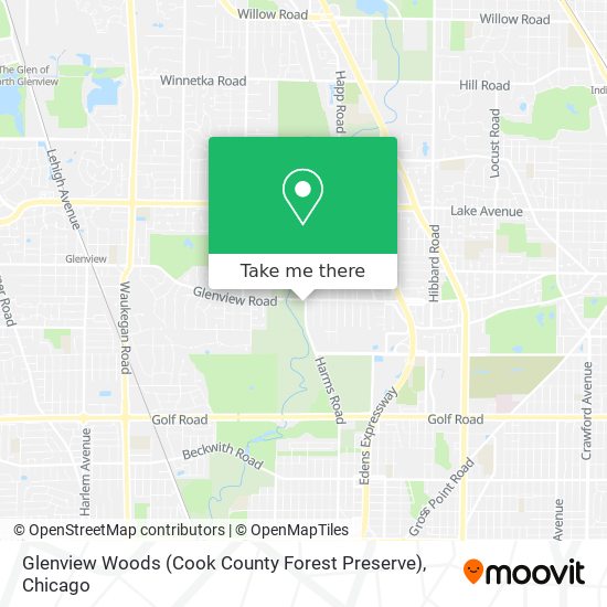 Glenview Woods (Cook County Forest Preserve) map