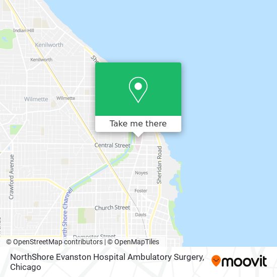 NorthShore Evanston Hospital Ambulatory Surgery map