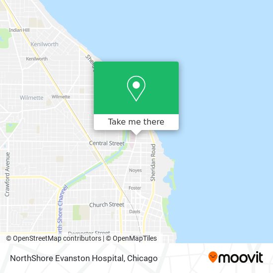 NorthShore Evanston Hospital map