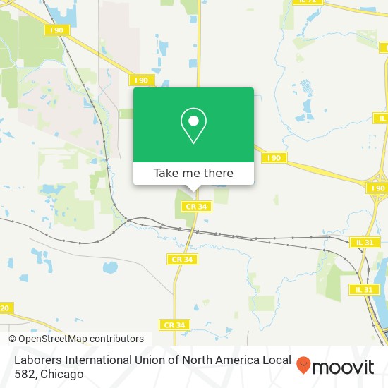 Laborers International Union of North America Local 582 map