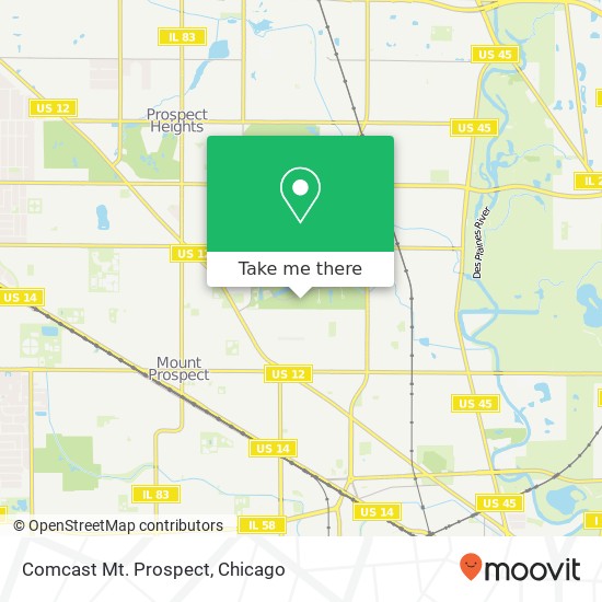 Comcast Mt. Prospect map