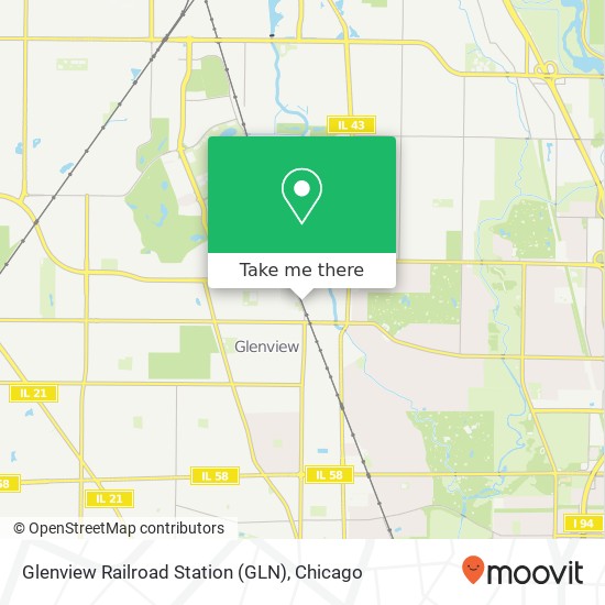 Mapa de Glenview Railroad Station (GLN)
