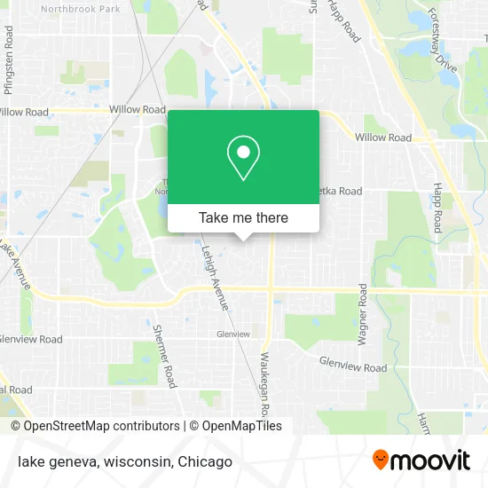 Mapa de lake geneva, wisconsin
