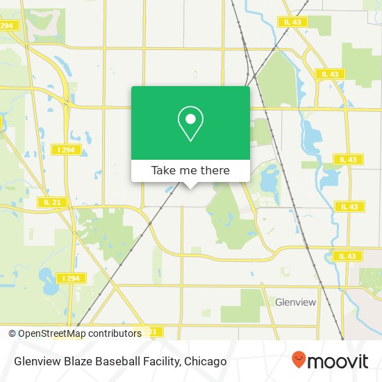 Mapa de Glenview Blaze Baseball Facility