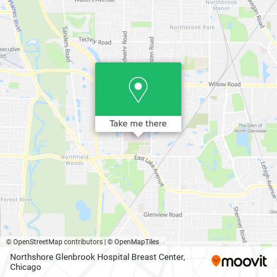 Mapa de Northshore Glenbrook Hospital Breast Center