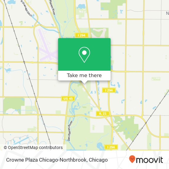 Crowne Plaza Chicago-Northbrook map