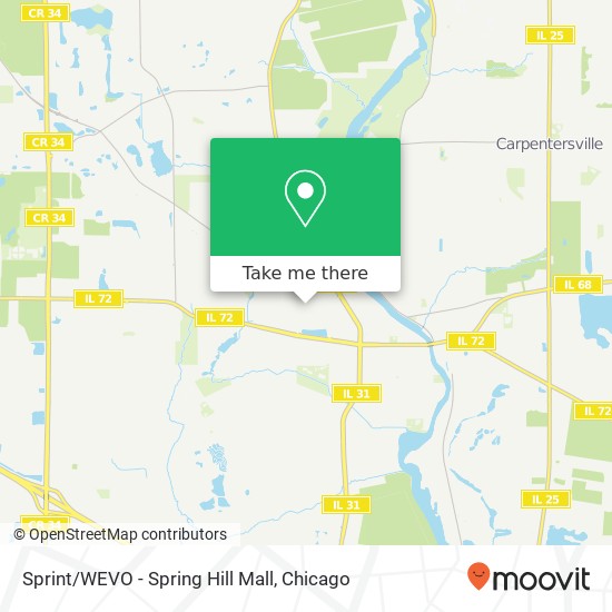 Mapa de Sprint/WEVO - Spring Hill Mall