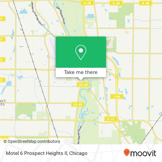 Motel 6 Prospect Heights Il map