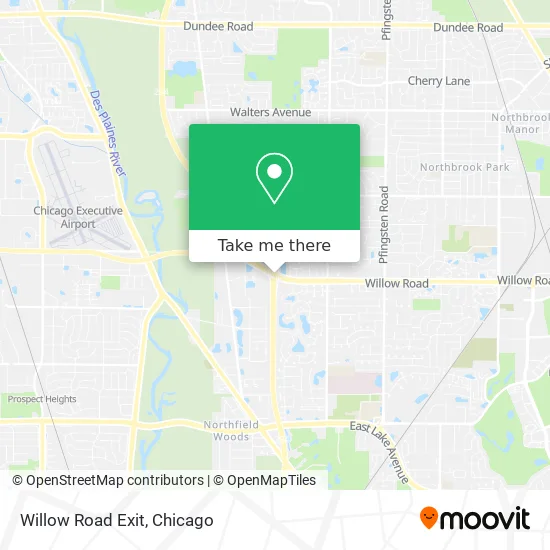 Willow Road Exit map