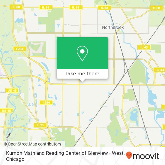 Mapa de Kumon Math and Reading Center of Glenview - West