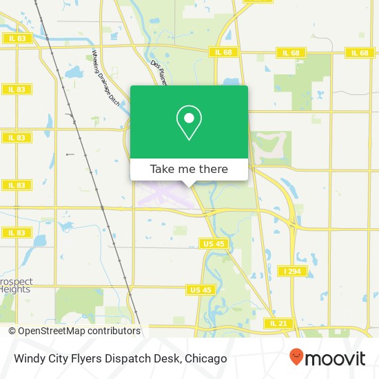 Windy City Flyers Dispatch Desk map