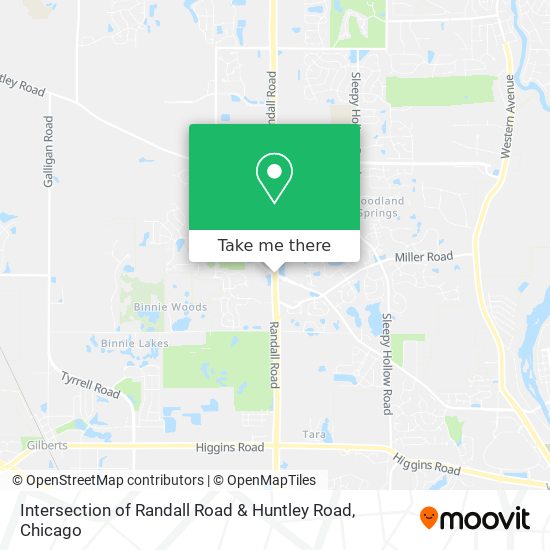 Intersection of Randall Road & Huntley Road map