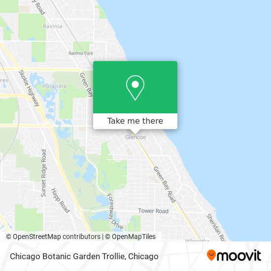 Mapa de Chicago Botanic Garden Trollie