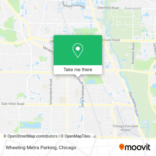 Mapa de Wheeling Metra Parking