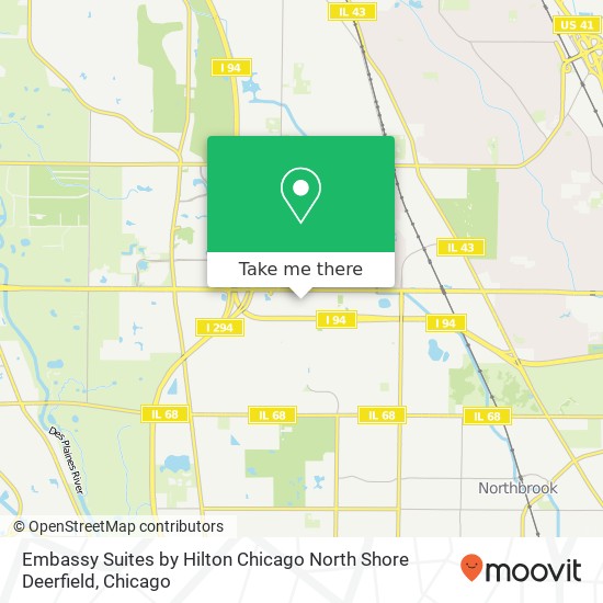 Mapa de Embassy Suites by Hilton Chicago North Shore Deerfield