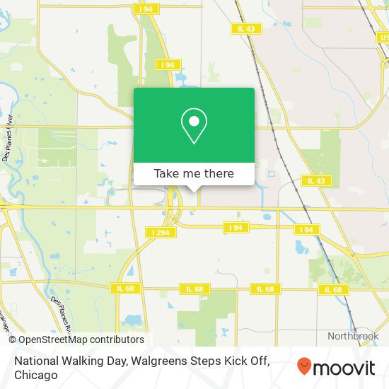 Mapa de National Walking Day, Walgreens Steps Kick Off