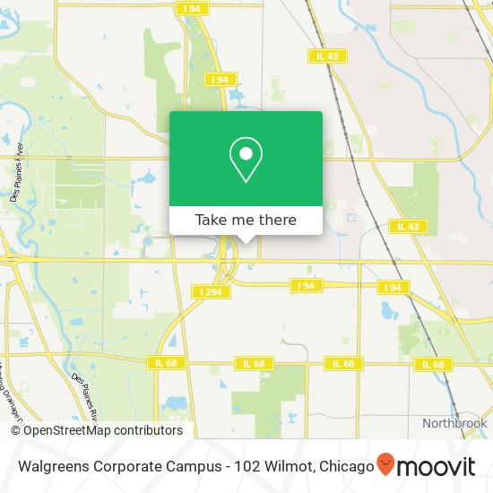 Mapa de Walgreens Corporate Campus - 102 Wilmot