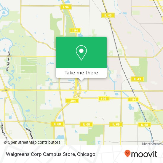 Mapa de Walgreens Corp Campus Store