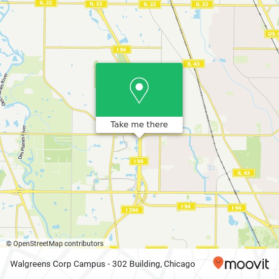 Mapa de Walgreens Corp Campus - 302 Building