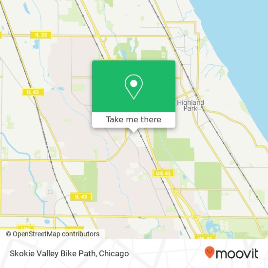 Skokie Valley Bike Path map