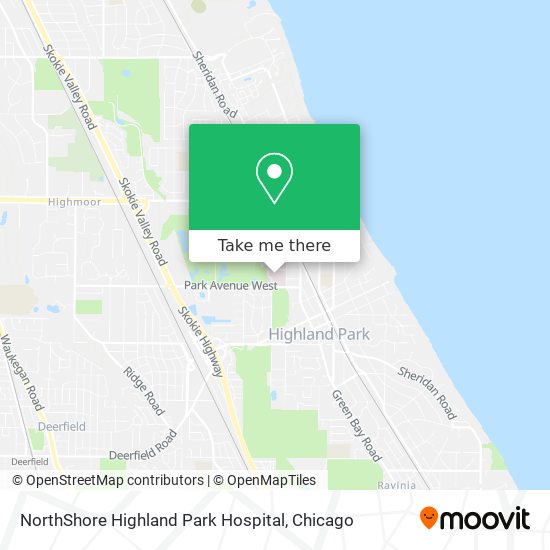 Mapa de NorthShore Highland Park Hospital