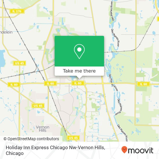 Holiday Inn Express Chicago Nw-Vernon Hills map