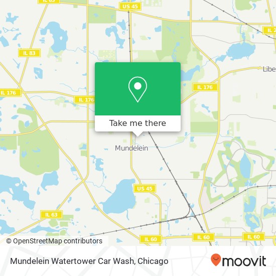 Mapa de Mundelein Watertower Car Wash