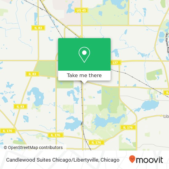 Mapa de Candlewood Suites Chicago / Libertyville