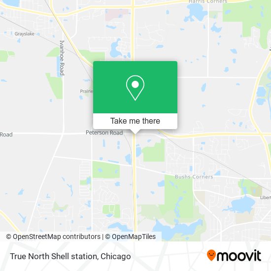 Mapa de True North Shell station