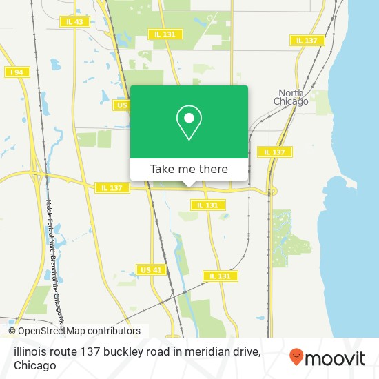 Mapa de illinois route 137 buckley road in meridian drive