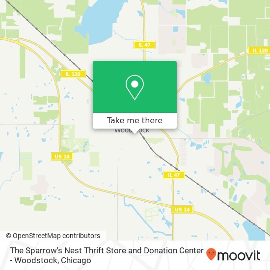 Mapa de The Sparrow's Nest Thrift Store and Donation Center - Woodstock