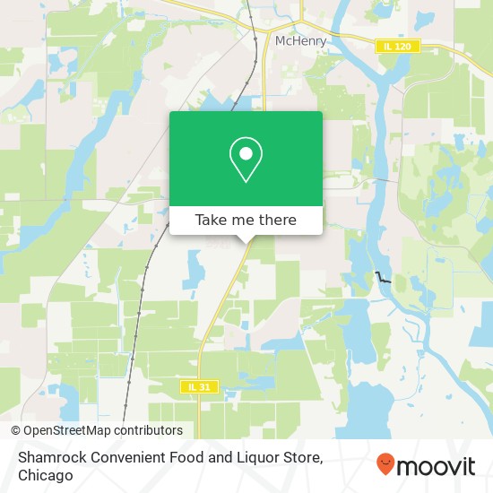 Mapa de Shamrock Convenient Food and Liquor Store