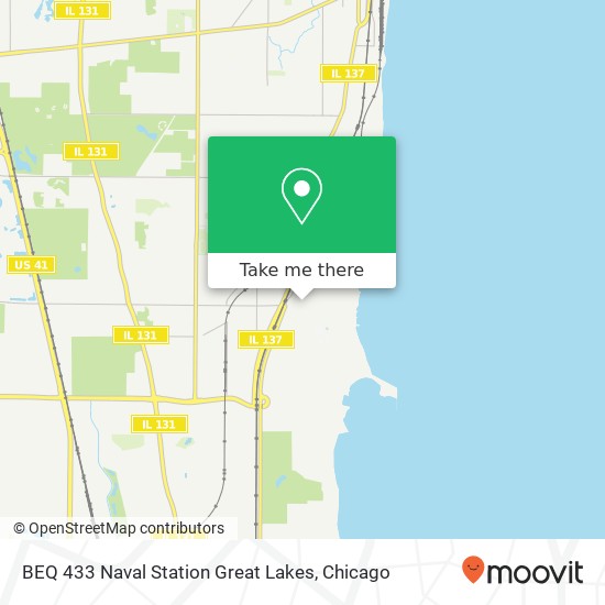 BEQ 433 Naval Station Great Lakes map