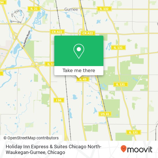 Holiday Inn Express & Suites Chicago North-Waukegan-Gurnee map