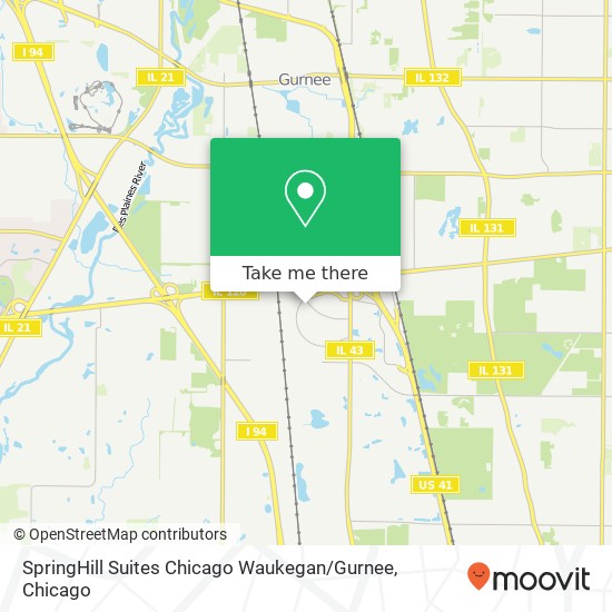 SpringHill Suites Chicago Waukegan / Gurnee map