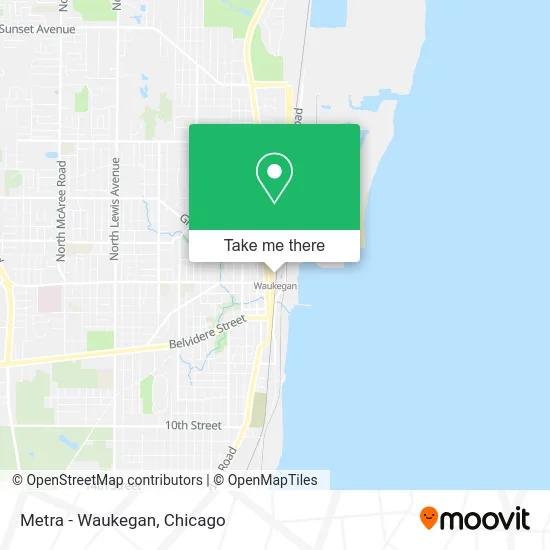 Metra - Waukegan map