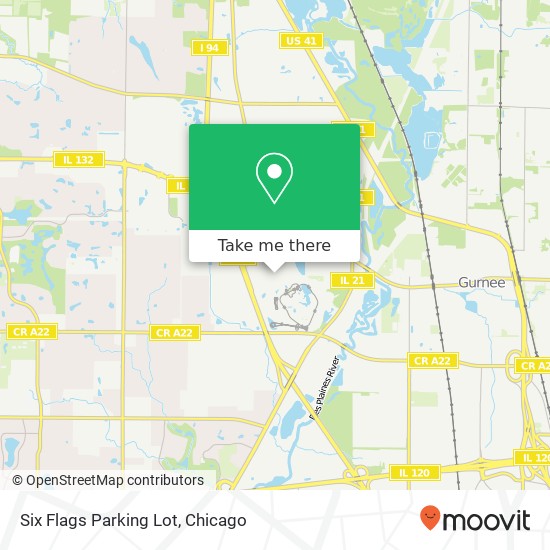 Mapa de Six Flags Parking Lot