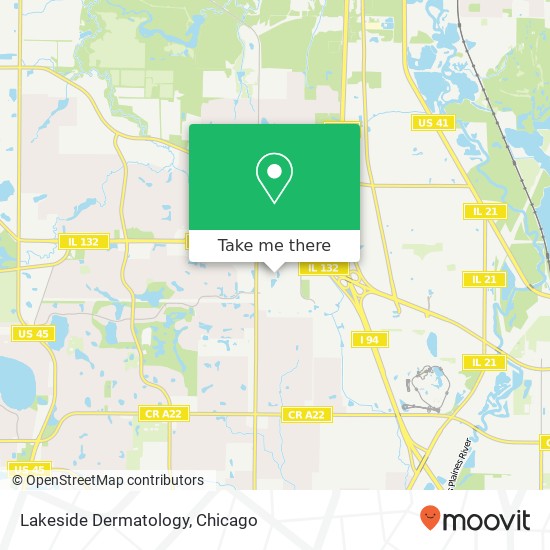 Lakeside Dermatology map