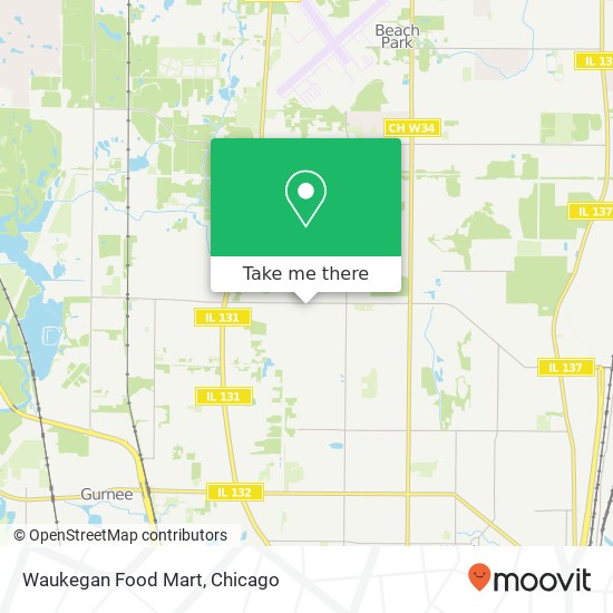 Mapa de Waukegan Food Mart