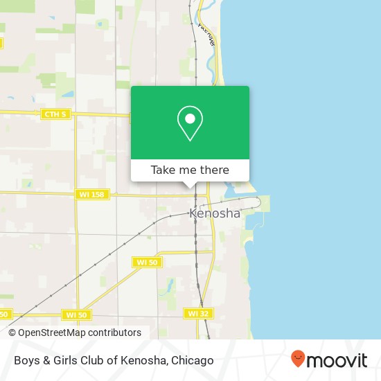 Boys & Girls Club of Kenosha map